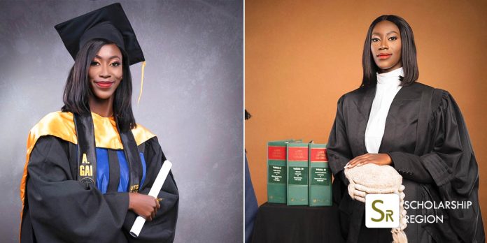 Young African Lady bags bachelors degree at 21, Awa Gai also earned masters at 23, becomes the first Lawyer in her family